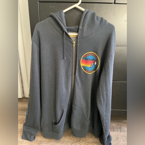 Aviator Nation Miami Charcoal Hoodie - Picture 1 of 4